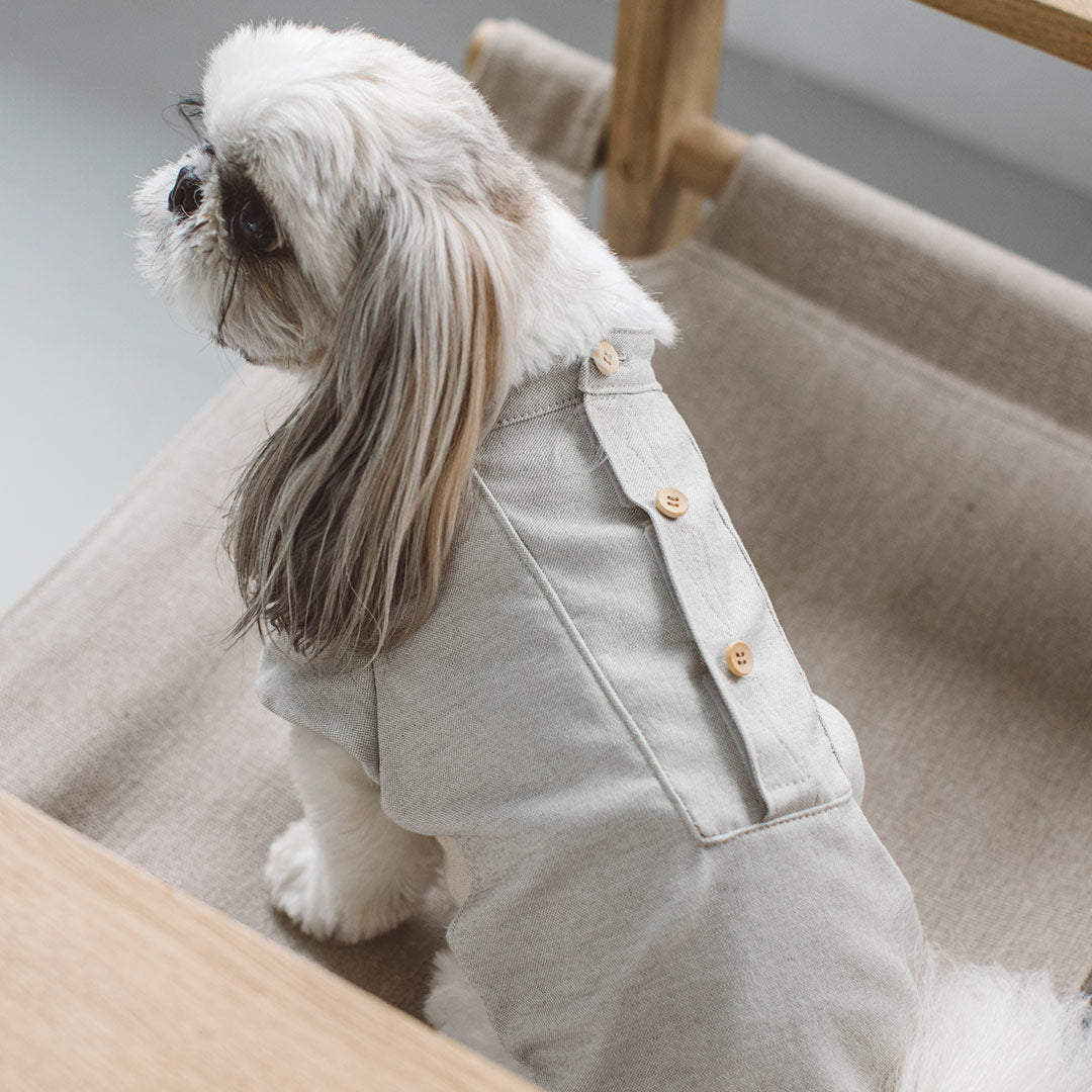 French Antique Linen Smock 後染め ブラウン Antique French Linen Shirt Smock Large Workwear Chore