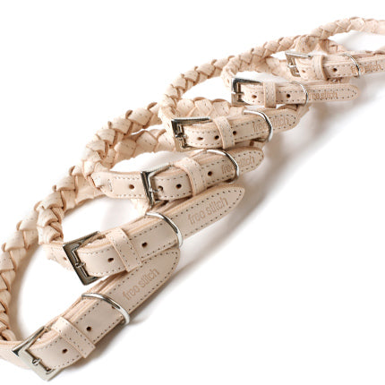 Tanned Leather Woven Collar